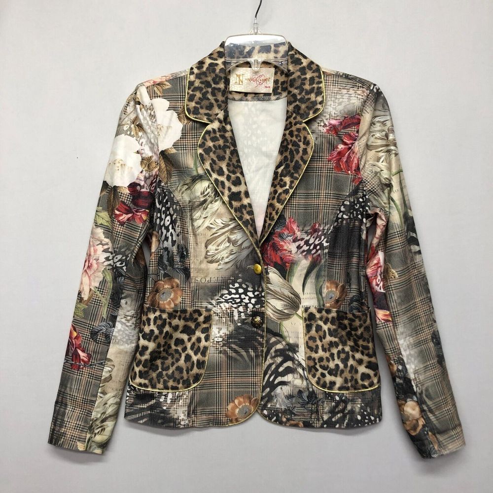 Nice Istanbul Women Blazer Jacket Size 36 / S Small Floral B231 -2